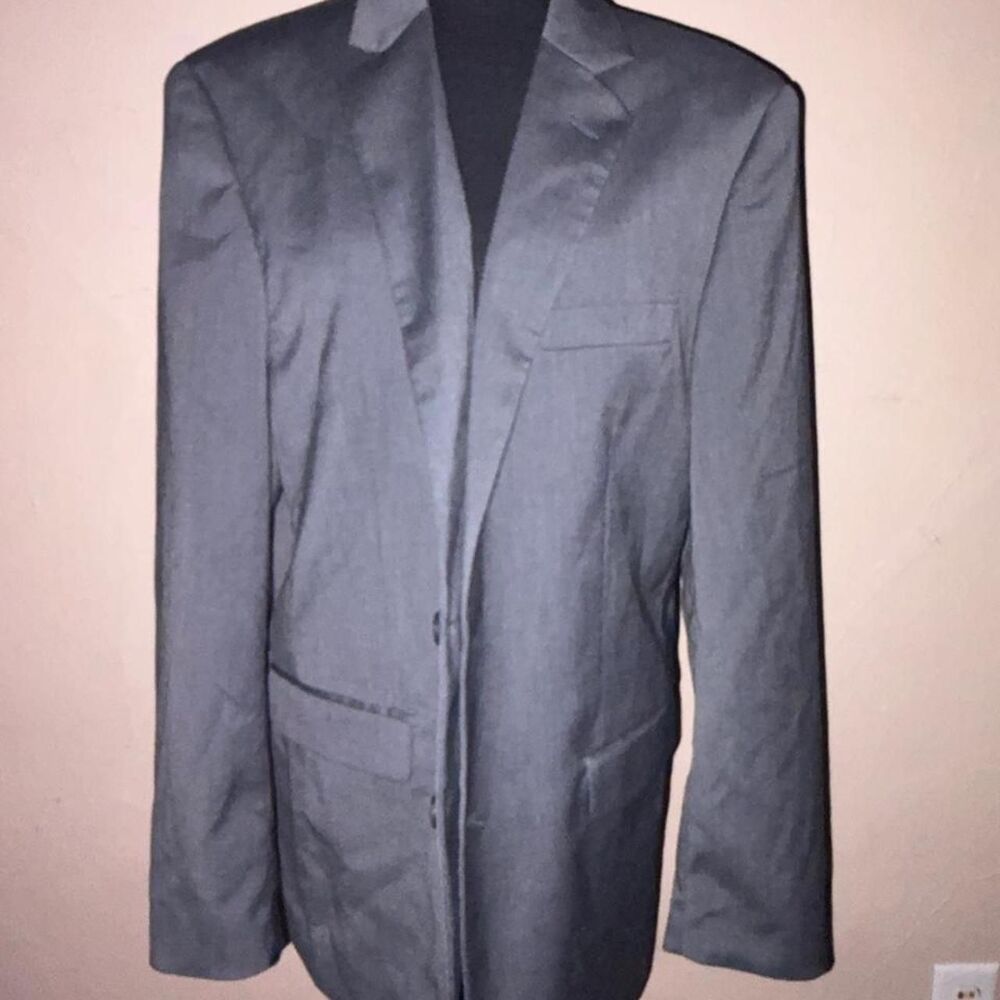 Source-unknown Men's Grey and Black Tailored-jackets